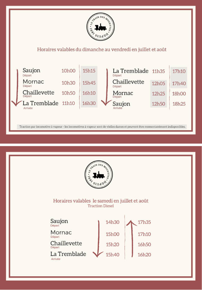 horaires jaune ete